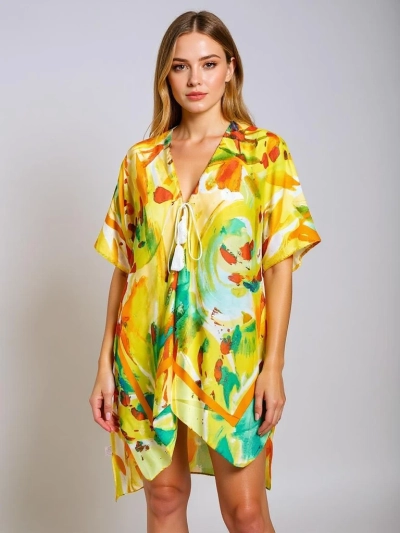 Royalfashion Paréo - Tunique de plage d'été pour femme avec un motif Wild Coast