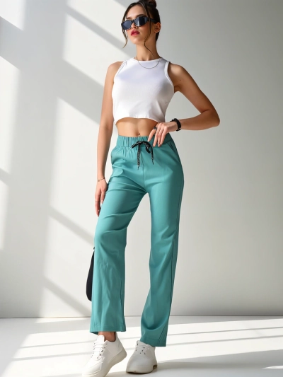 Pantalons larges pour femmes Royalfashion en coton
