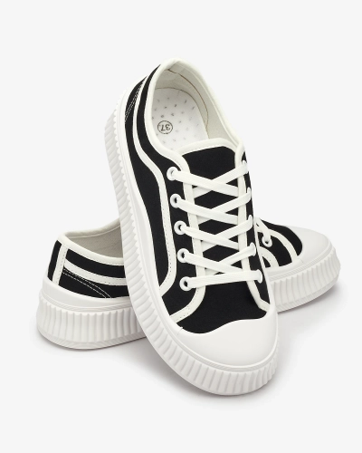 OUTLET Royalfashion Baskets décontractées pour femme de couleur noire Lerianna