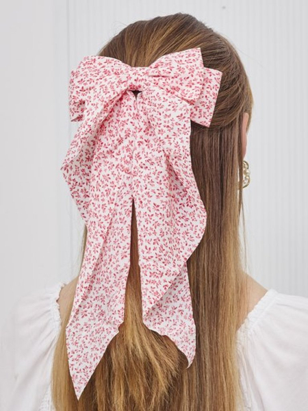 Royalfashion Barrette – nœud avec motif floral Miriam