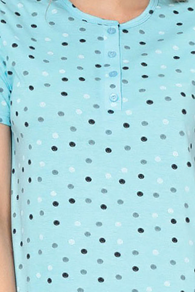 Royalfashion Chemise de nuit à pois pour femme