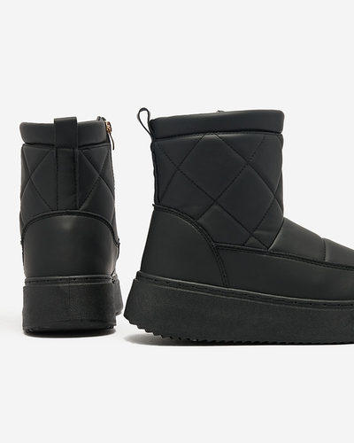 Royalfashion Noir bottes pour femmes a'la bottes de neige Kacecica