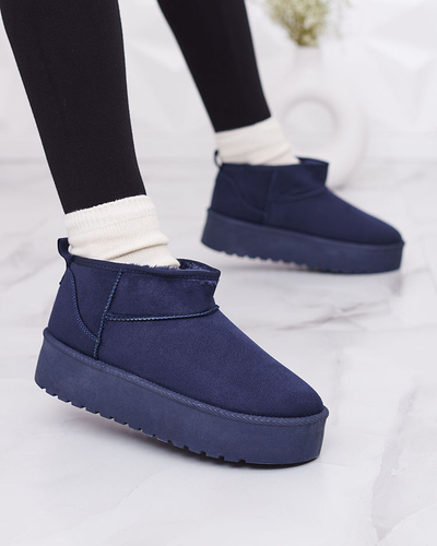 Royalfashion Bottes courtes pour femmes bleu marine bottes a'la neige Teritsi