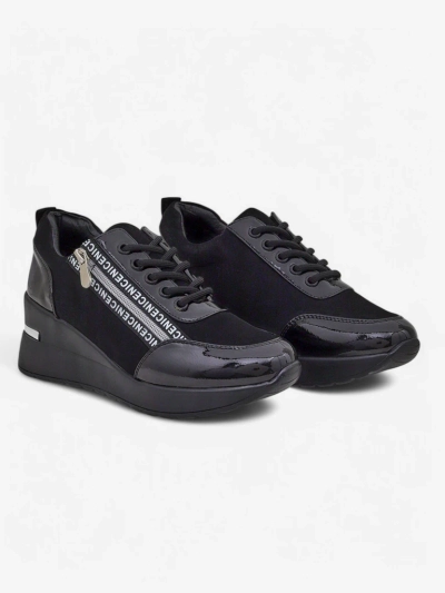 Sneakers compensées noires pour femmes Calista Nero - élégance et confort au quotidien