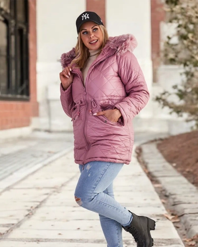Royalfashion Veste matelassée pour femme en rose