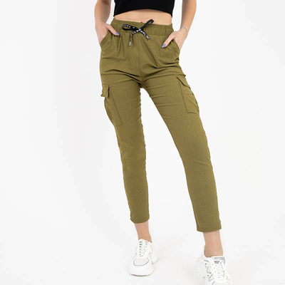 Pantalon cargo vert pour femmes - Vêtements