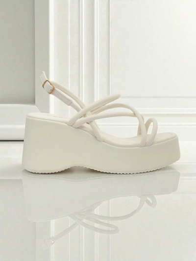 Royalfashion Sandales compensées pour femmes Skyline Straps