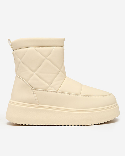 Royalfashion Beige bottes pour femmes a'la bottes de neige Kacecica
