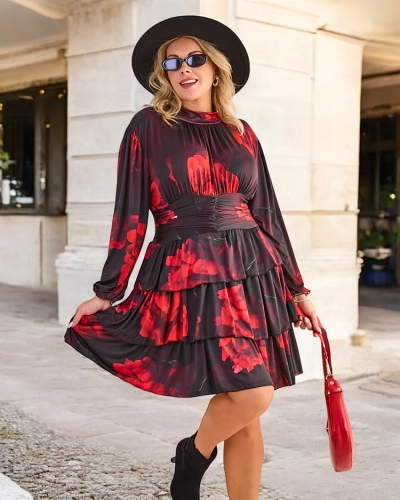 Robe mi-longue pour femmes de Royalfashion avec impression