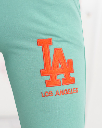 Pantalon de jogging femme vert avec patch coloré - Vêtements