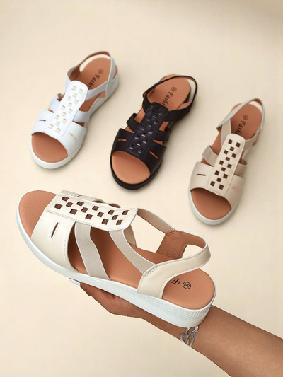 Sandales compensées Royalfashion pour femmes, petit talon Sora