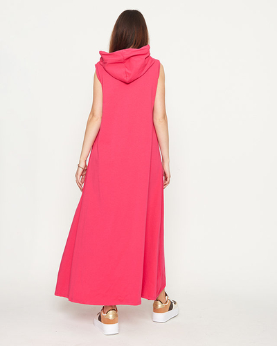 Robe sweat midi femme fuchsia - Vêtements