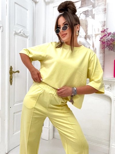 Ensemble en coton Royalfashion pour femmes avec pantalon large