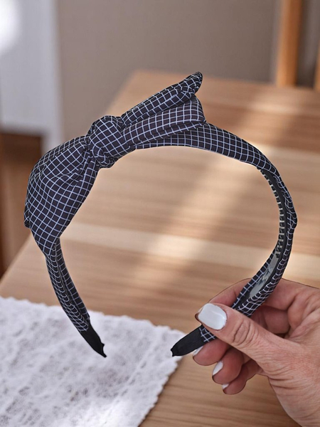Royalfashion Bandeau avec nœud à carreaux Gosia