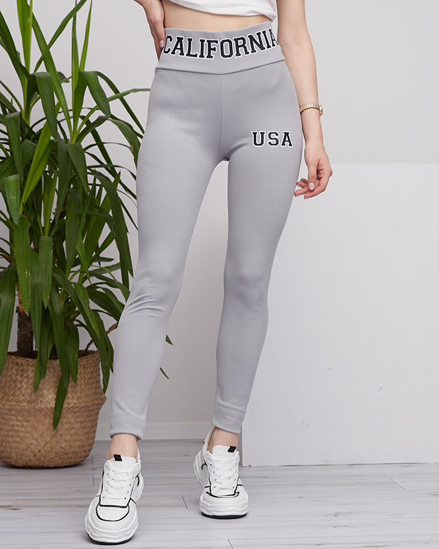 Legging gris clair femme best sale