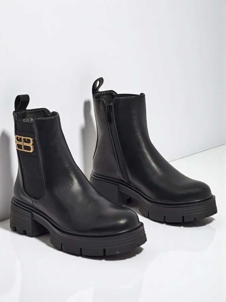 Bottines pour femmes en cuir écologique Fravine