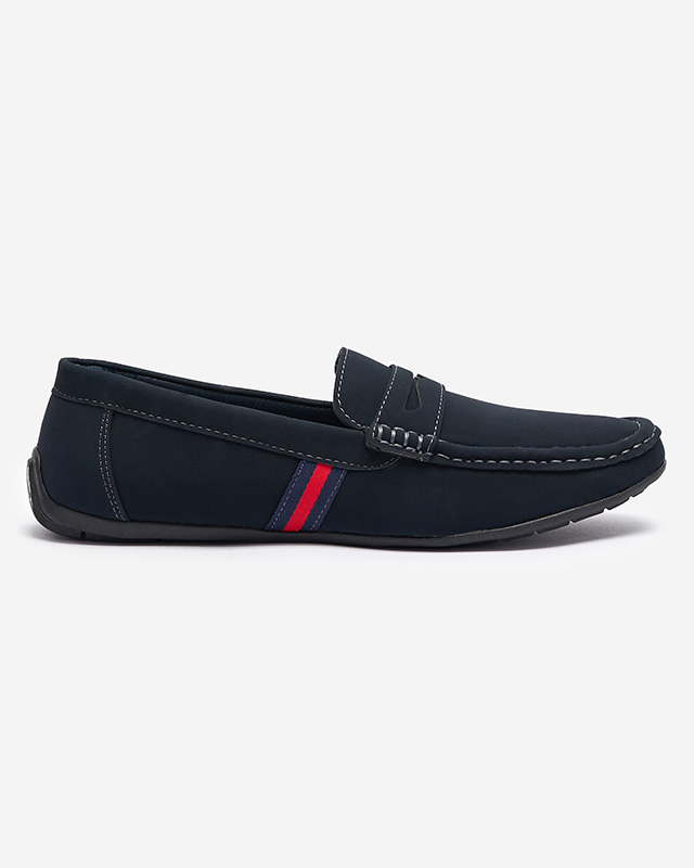 Mocassins pour hommes bleu marine Hacerno- Footwear