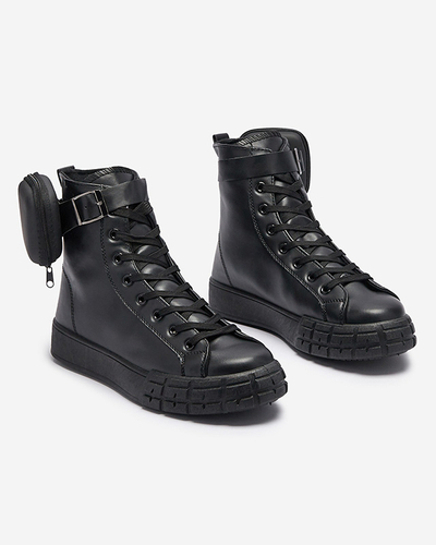 Chaussures de sport noires pour femmes avec pochette Efiffe- Footwear