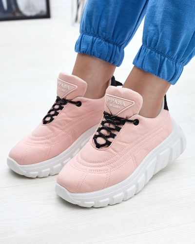 Chaussures de sport en tissu rose pâle pour femmes Riotay- Footwear