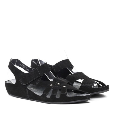 OUTLET Sandales noires en éco-suède Violitenna - Footwear