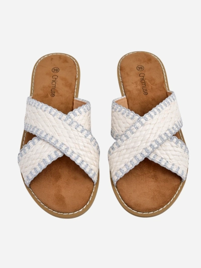 Sandales pour femmes Royalfashion avec des brides tissées Bornes