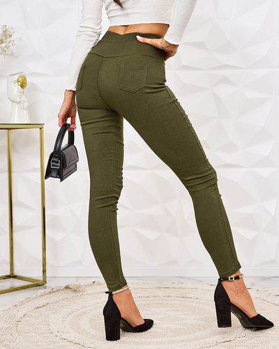 Royalfashion Pantalon teggings femme avec bordures décoratives