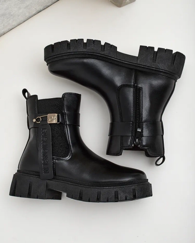 Royalfashion Bottes Dobinas en cuir eko pour femme