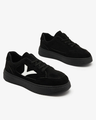 Royalfashion Tennis pour femmes gris foncé avec empiècement blanc Soliov