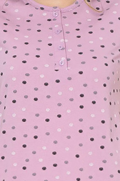 Royalfashion Chemise de nuit à pois pour femme