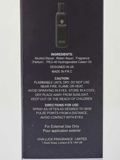 VV Love Chevalier Eau de Toilette pour hommes 100ml