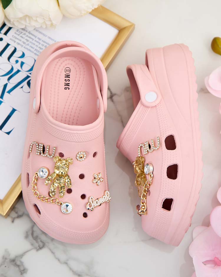 Royalfashion Tongs en caoutchouc pour femme avec ornements Fescas