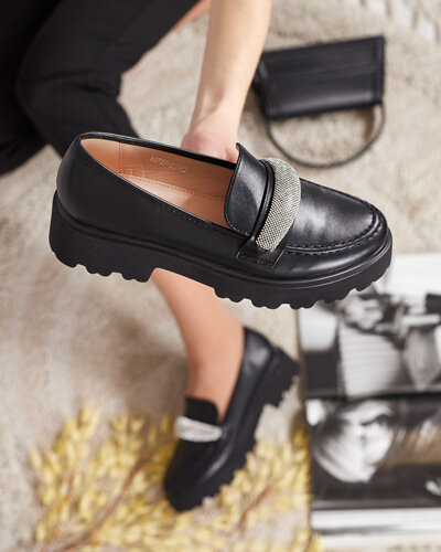 Royalfashion Mocassins femme avec zircons Emerne