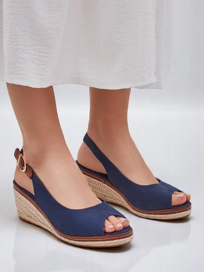 Sandales compensées pour femmes Royalfashion avec bout ouvert Tafenis