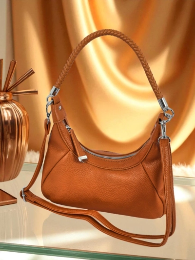 Royalfashion Petit sac à main pour femme en cuir écologique avec sangle décorative Lacquea