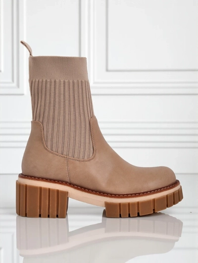 Bottines pour femmes à talon bloc en cuir écologique Ivy Storm