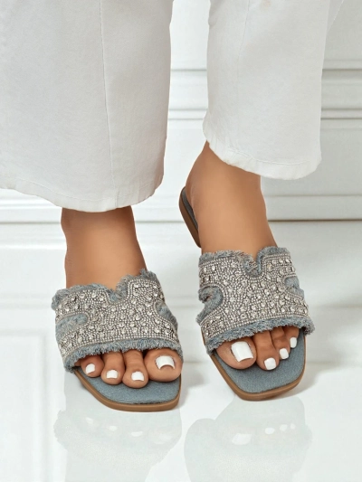 Royalfashion Mules pour femme avec strass CrystalEase