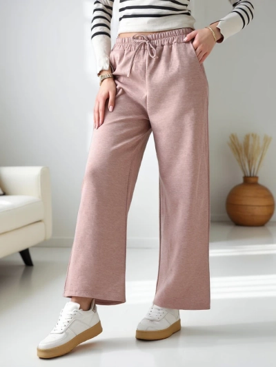 Royalfashion Pantalons en jersey tissés larges pour femmes