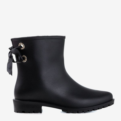 Bottes en caoutchouc mat pour femmes noires Ventilateurs - Chaussures 1