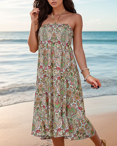 Royalfashion Robe midi pour femme avec imprimé