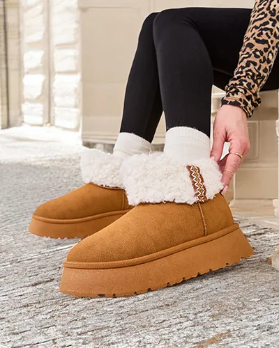 Bottes de neige pour femmes Royalfashion avec fourrure Rovvoy