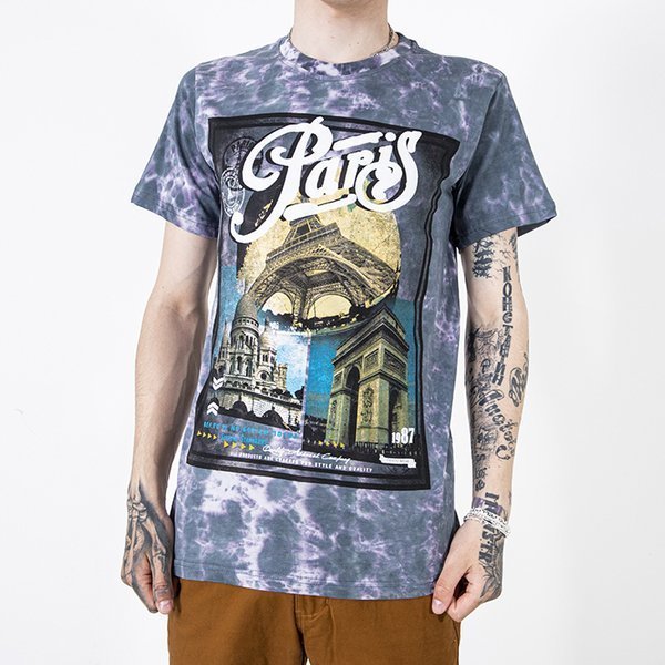 T-shirt homme gris en coton avec imprimé - Vêtements