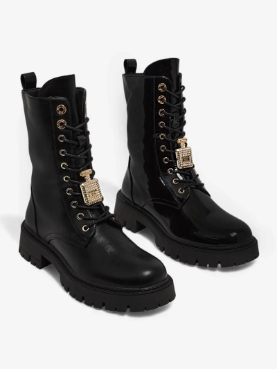 Bottines lacées en cuir écologique pour femmes Venit