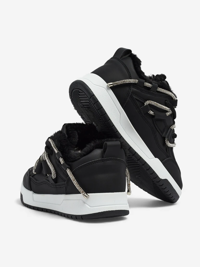 Baskets Luna Noires pour Femmes en Cuir Écologique pour Tous les Jours