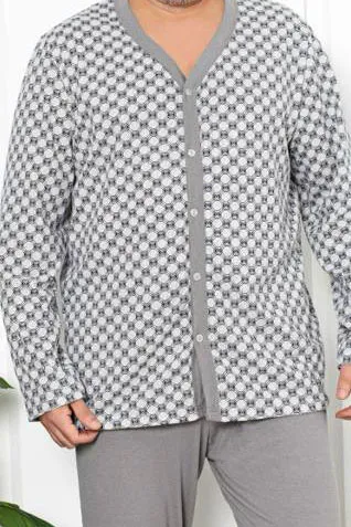 Pyjama homme en coton Royalfashion avec imprimé GRANDE TAILLE
