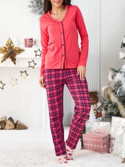 Pyjamas à carreaux en coton pour femmes de Royalfashion