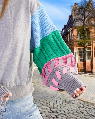 Royalfashion Sweatshirt à manches colorées pour femmes