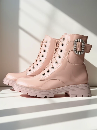 Royalfashion Bottines à lacets pour femmes Lacero