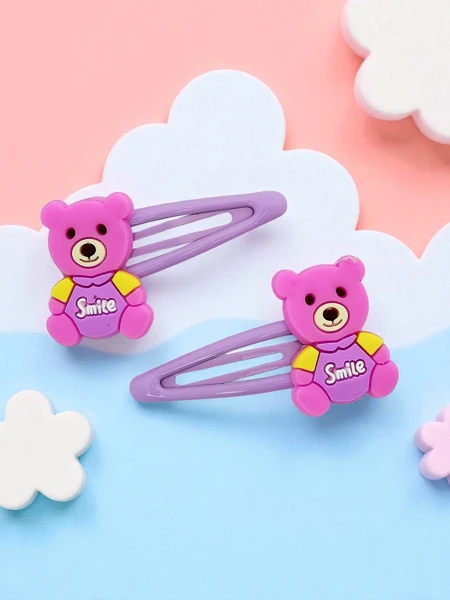 Barrettes avec un ours