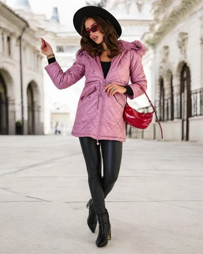 Royalfashion Veste matelassée pour femme en rose