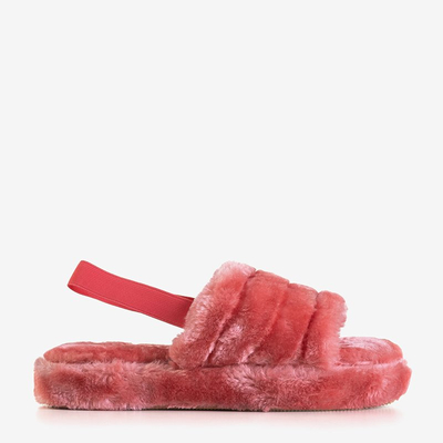 Pantoufles Fourrure Femme Corail Fornaxa - Chaussures